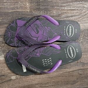 Havaianas Black Panther Men's Flip Flops Size 9 New